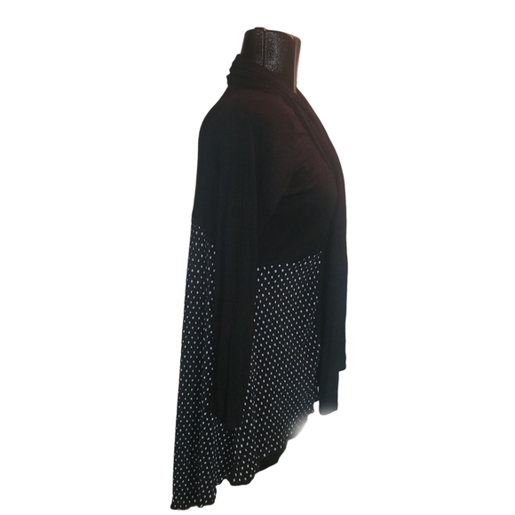 Kim & Cami Black and White Patterned Open Cardigan S - Picture 4 of 7